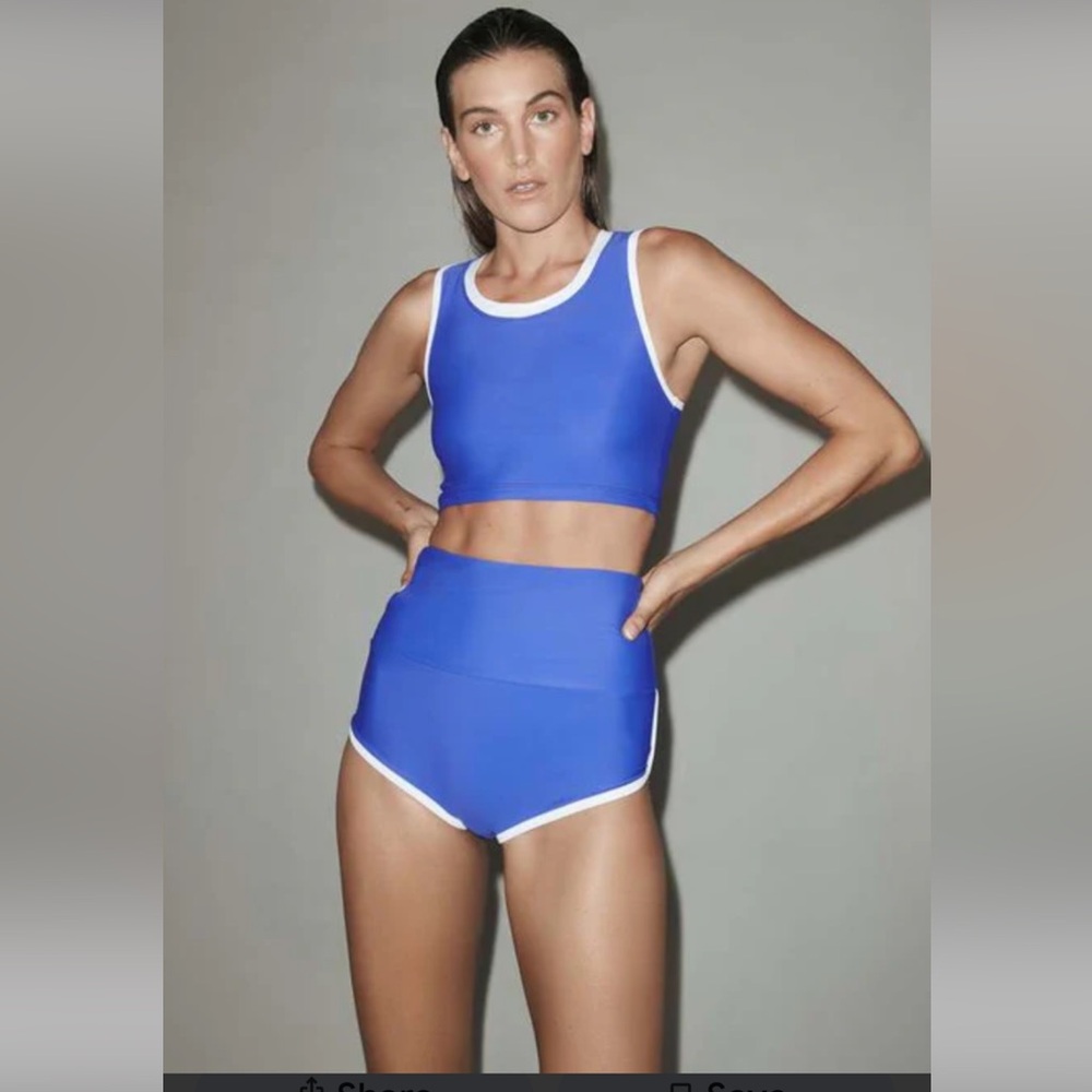 Salt Gypsy Surf Crop - Electric Blue size XS